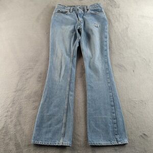 Vintage 90s Levis Flare Jeans Womens 29x34 Blue Light Wash 538 Bell Bottoms Boot